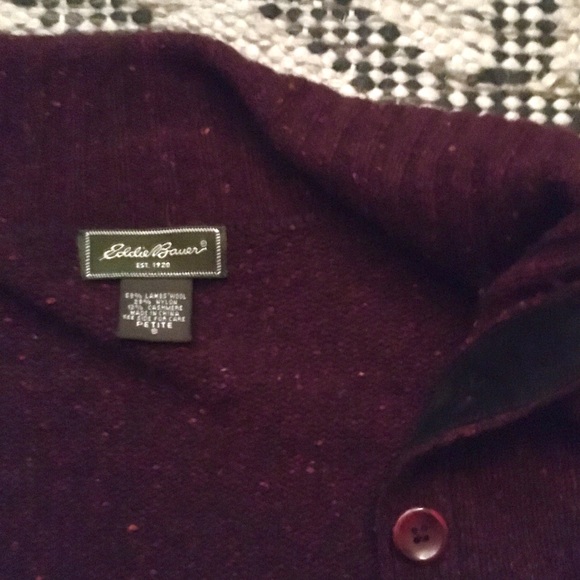 Eddie Bauer Maroon Cardigan - Picture 3 of 6